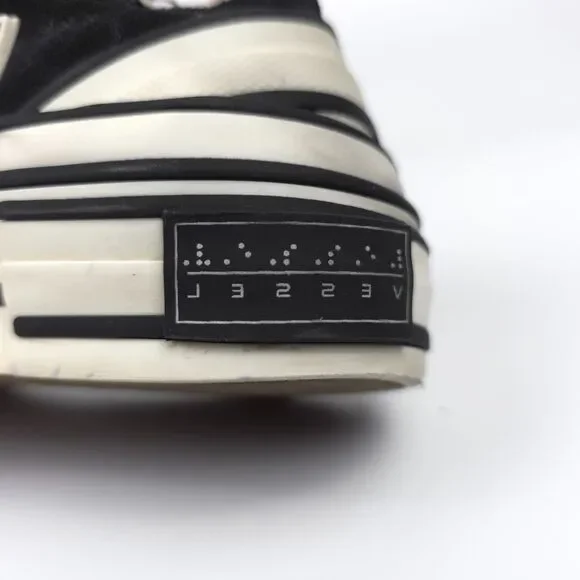 VESSEL Yohji Yamamoto Patchwork Platform Low Sneakers Black Skate 90s Y2k Grunge - Picture 10 of 10